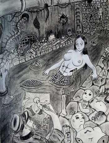 Mermaid in the manhole Guinea pig